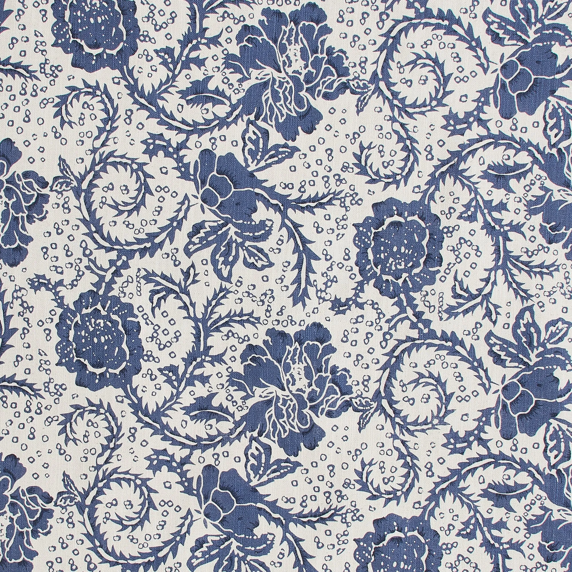 Dorset Navy Floral Lined Single Panel Curtain 96"