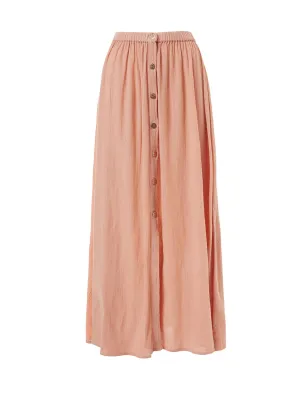 Dru Tan Button Down Maxi Skirt
