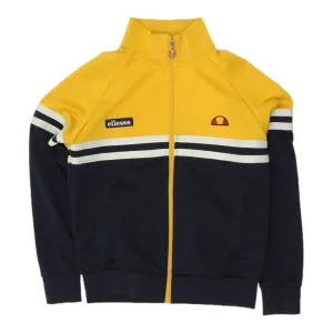 Ellesse Mens Yellow Black Track Jacket | Vintage Tracksuit Top Sportswear VTG