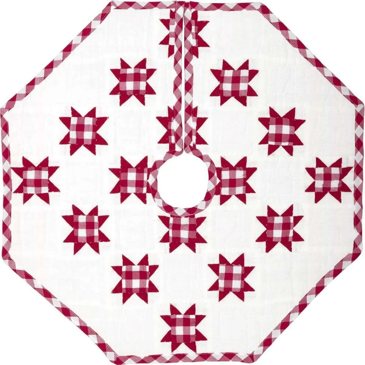 Emmie Red Patchwork Mini Christmas Tree Skirt 21 VHC Brands