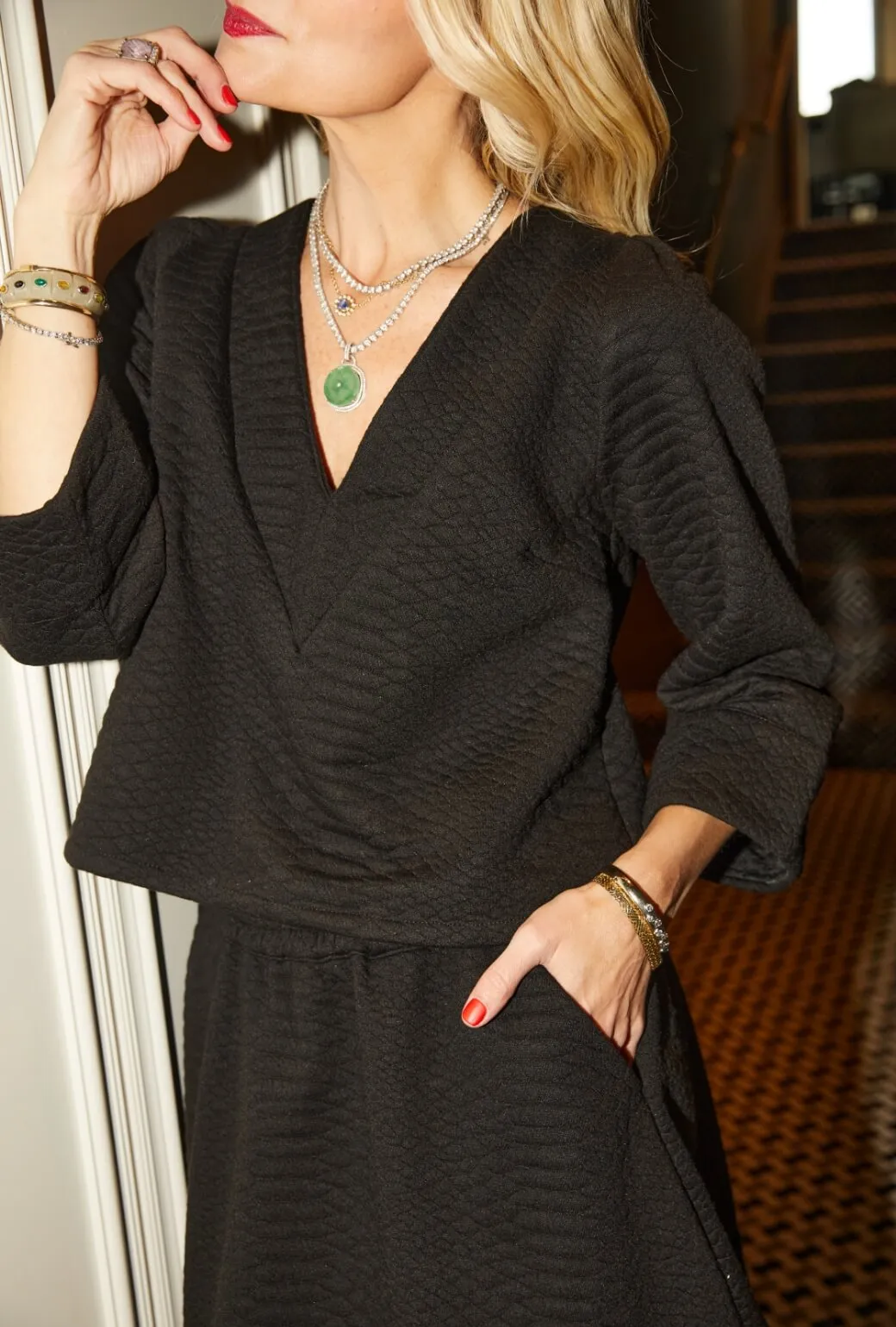 Everyday MINI Skirt  - Black Python Knit