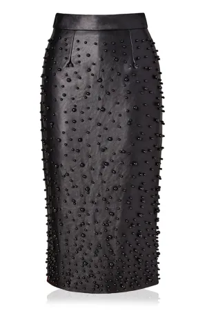 Faux Leather Midi Skirt