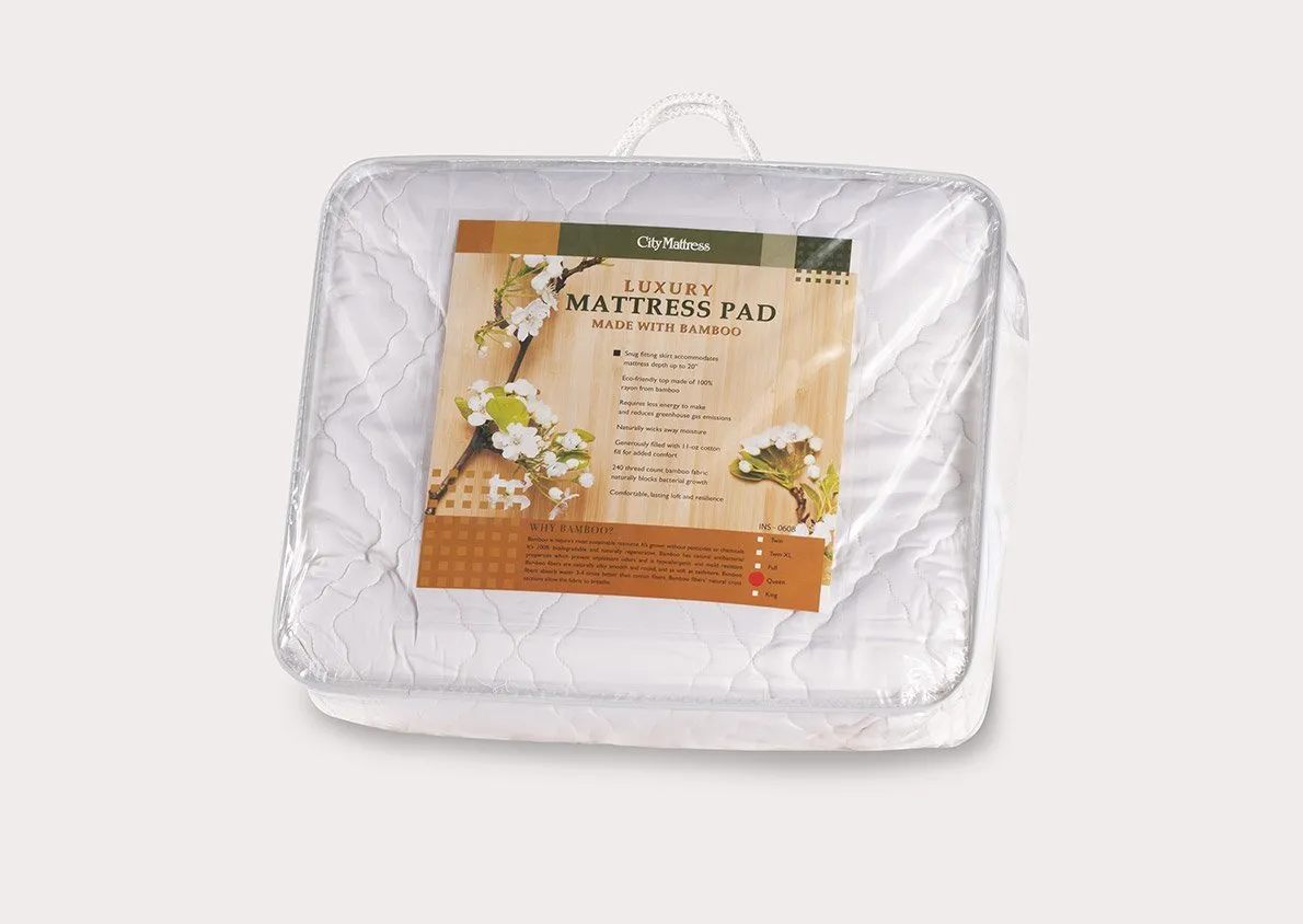 Fiberlinks Textiles Luxury Bamboo Mattress Pad