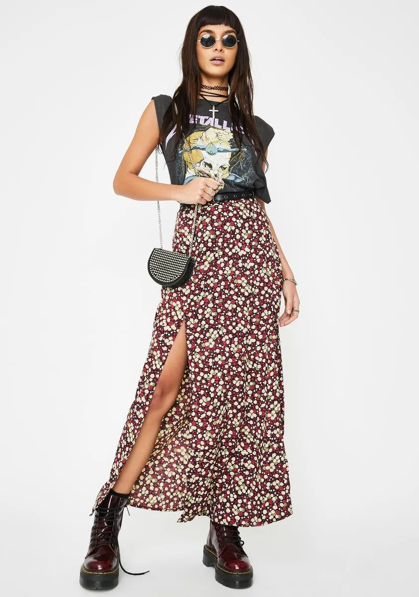 Floral Mica Maxi Skirt