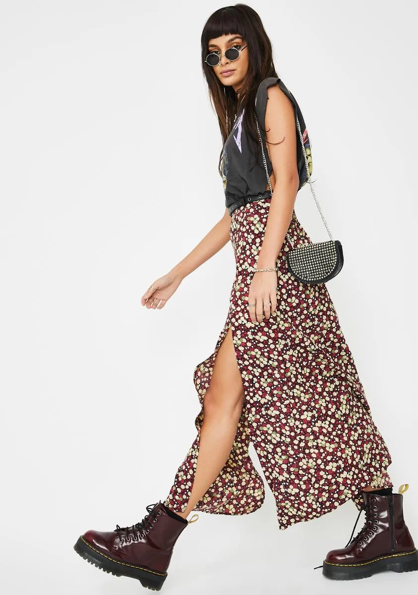 Floral Mica Maxi Skirt