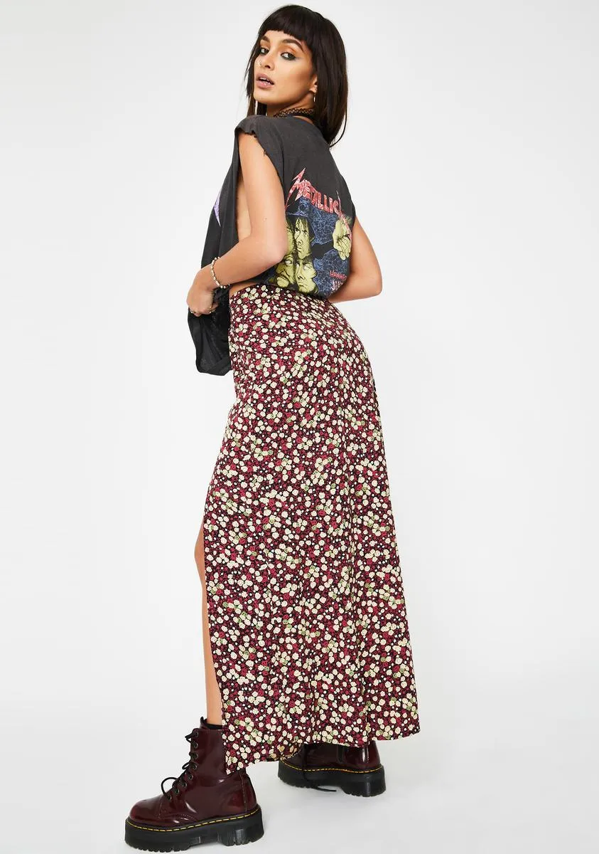 Floral Mica Maxi Skirt