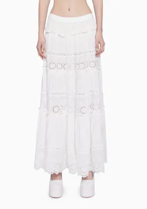 Forest Whimsy Eyelet Maxi Skirt