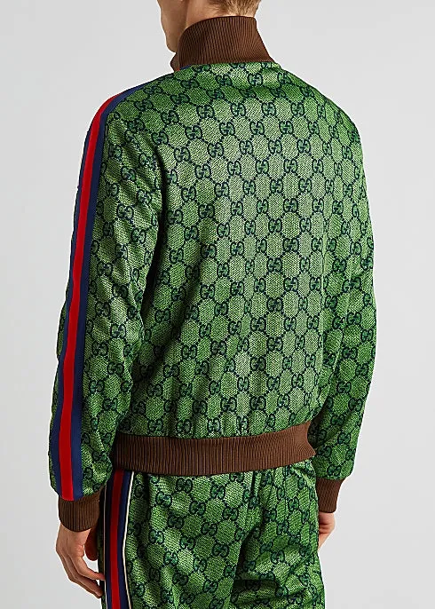 Gg Striped Jersey Track Jacket