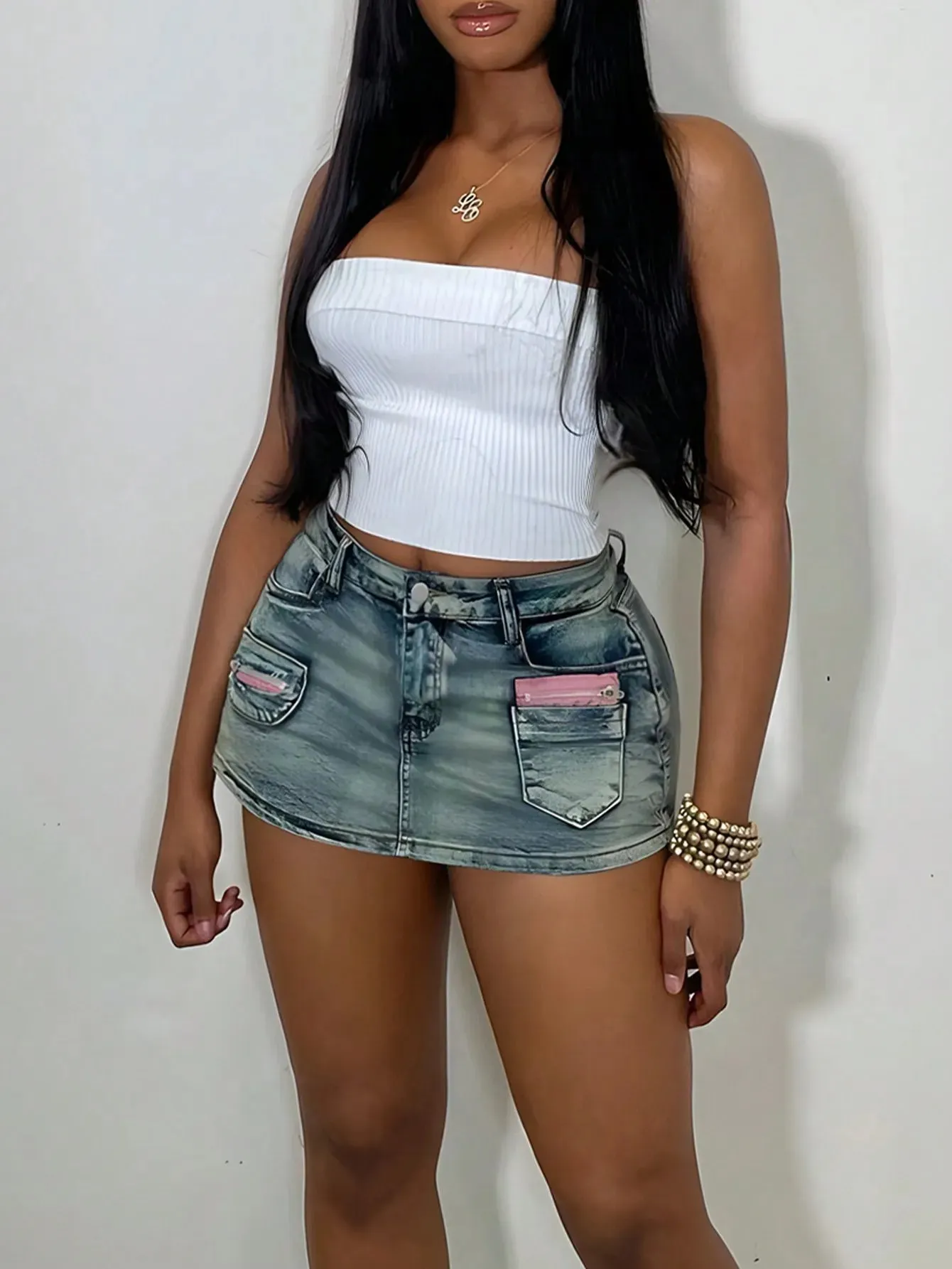 Good For Us Denim Skort