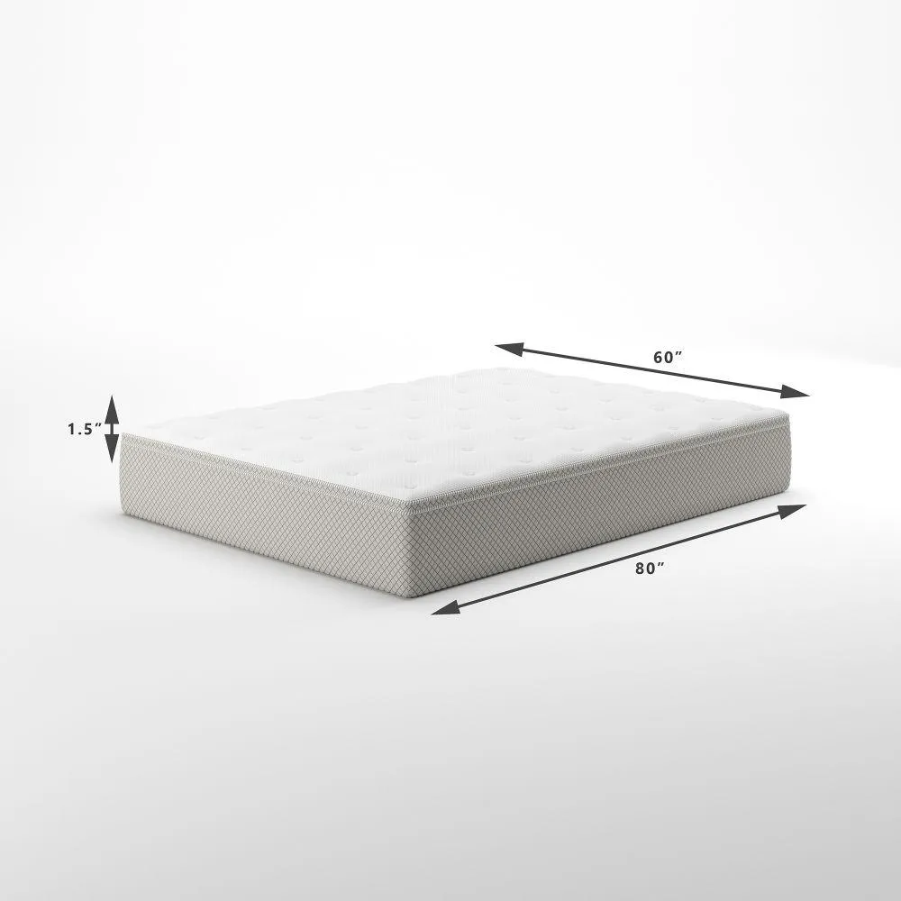 Green Tea Memory Foam Mattress Topper with Fitted Cover