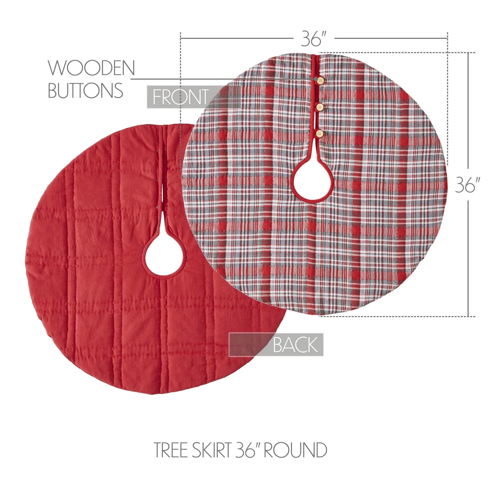 Gregor Plaid Tree Skirt 36