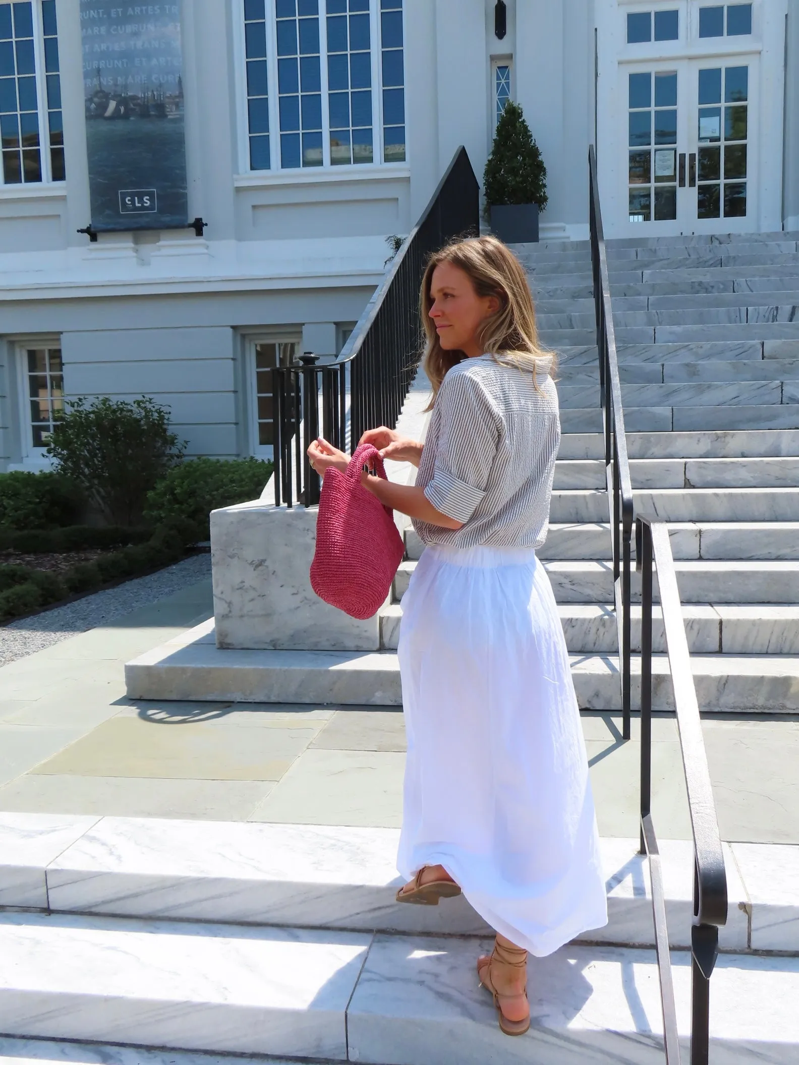 Hanley Midi Skirt White