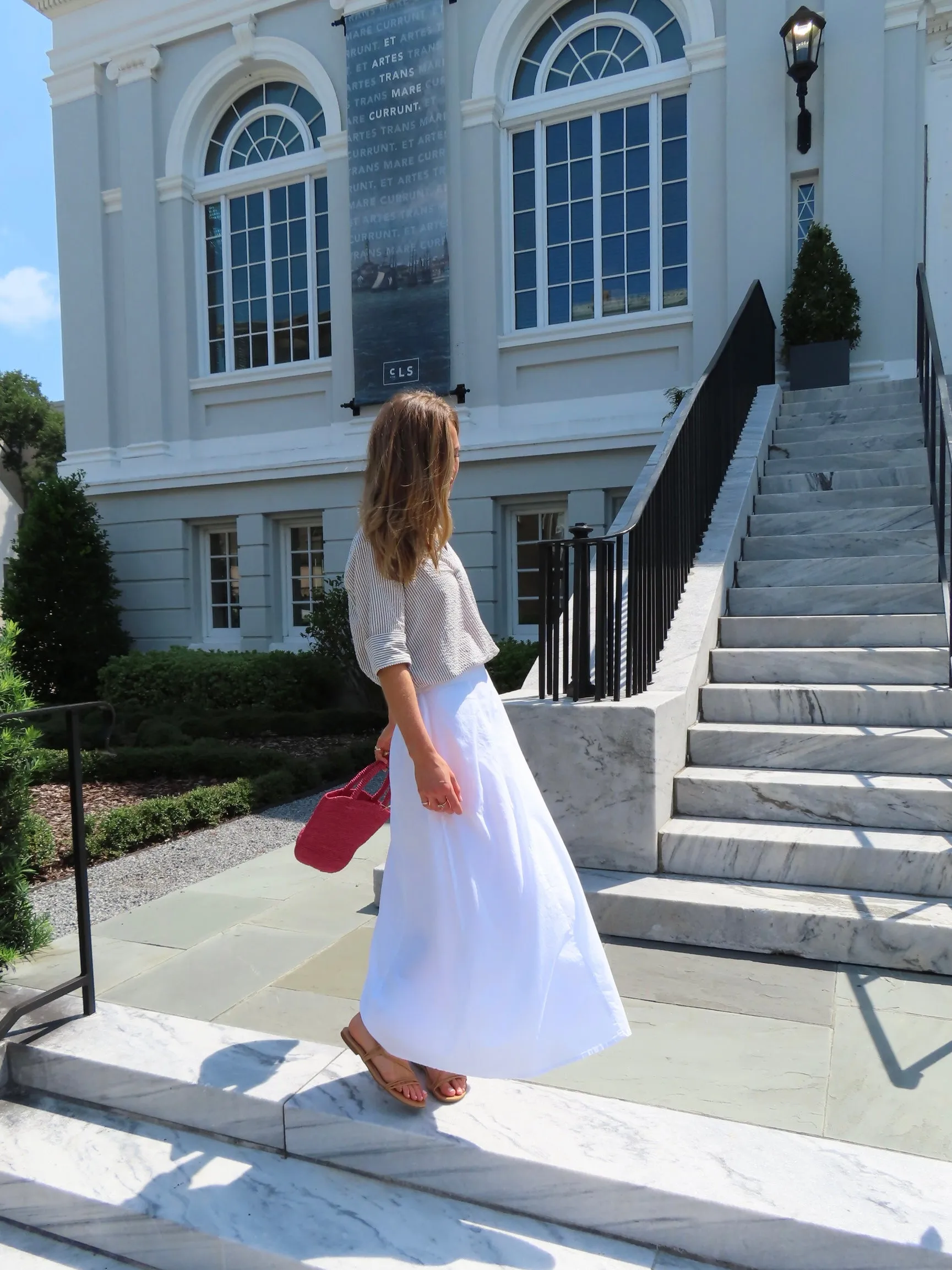 Hanley Midi Skirt White
