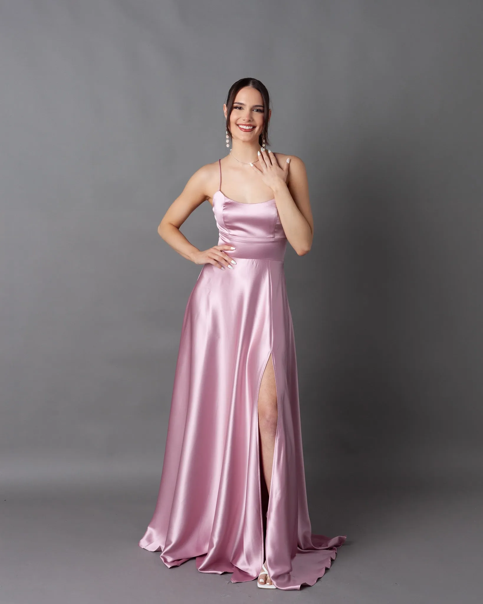 Hanoi Silky Maxi Dress   Thigh slit