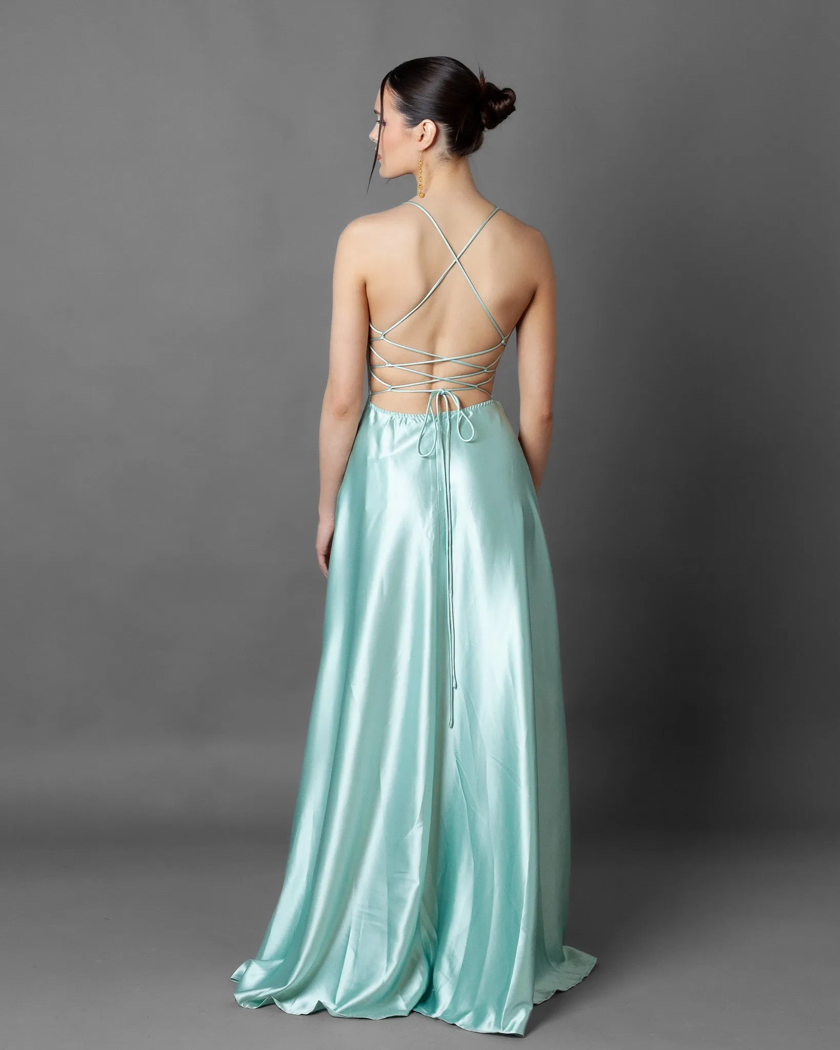 Hanoi Silky Maxi Dress   Thigh slit