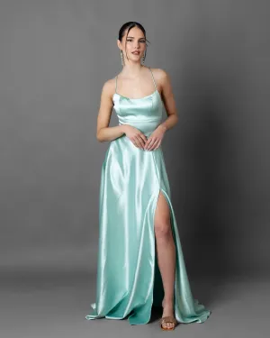 Hanoi Silky Maxi Dress   Thigh slit
