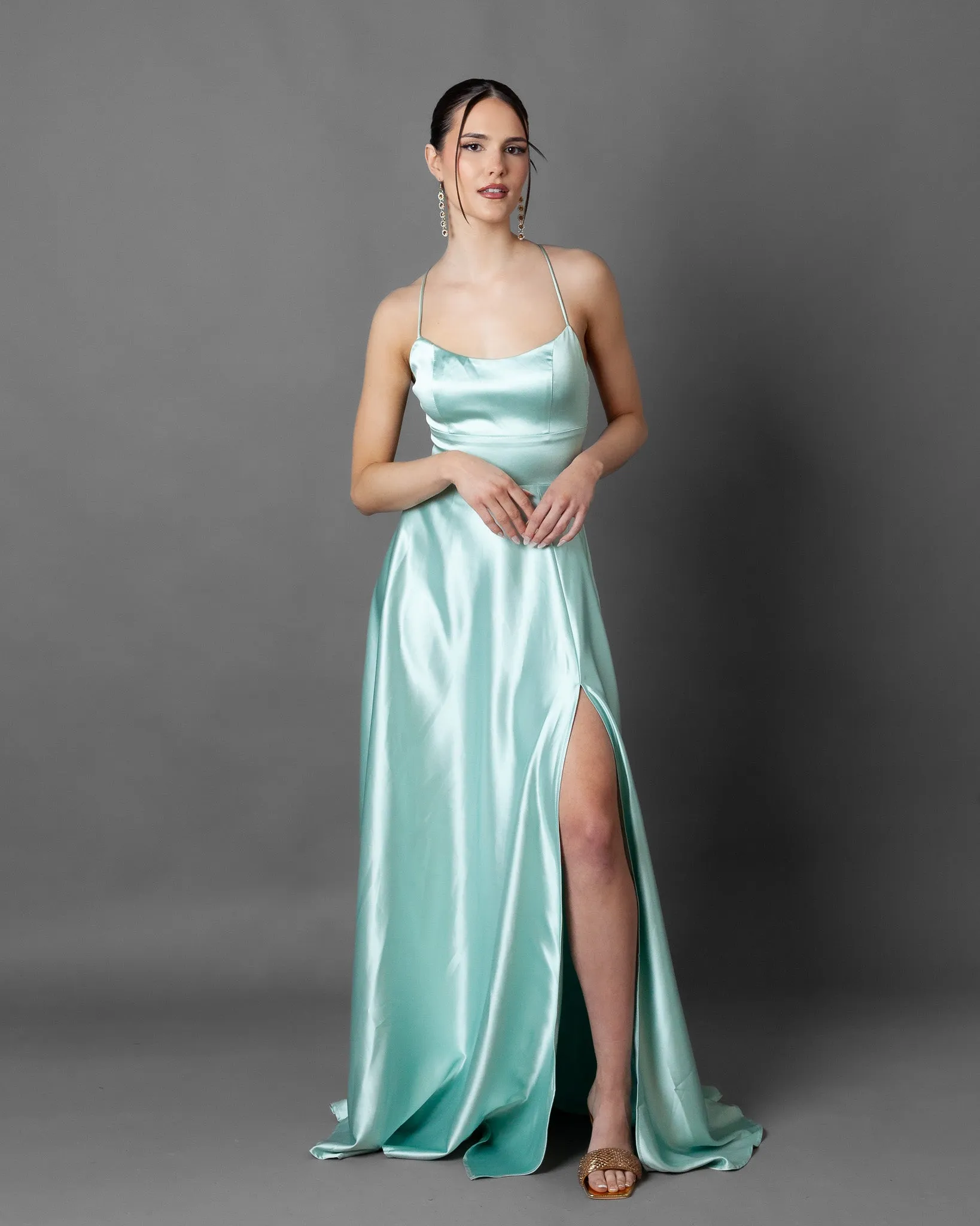 Hanoi Silky Maxi Dress   Thigh slit