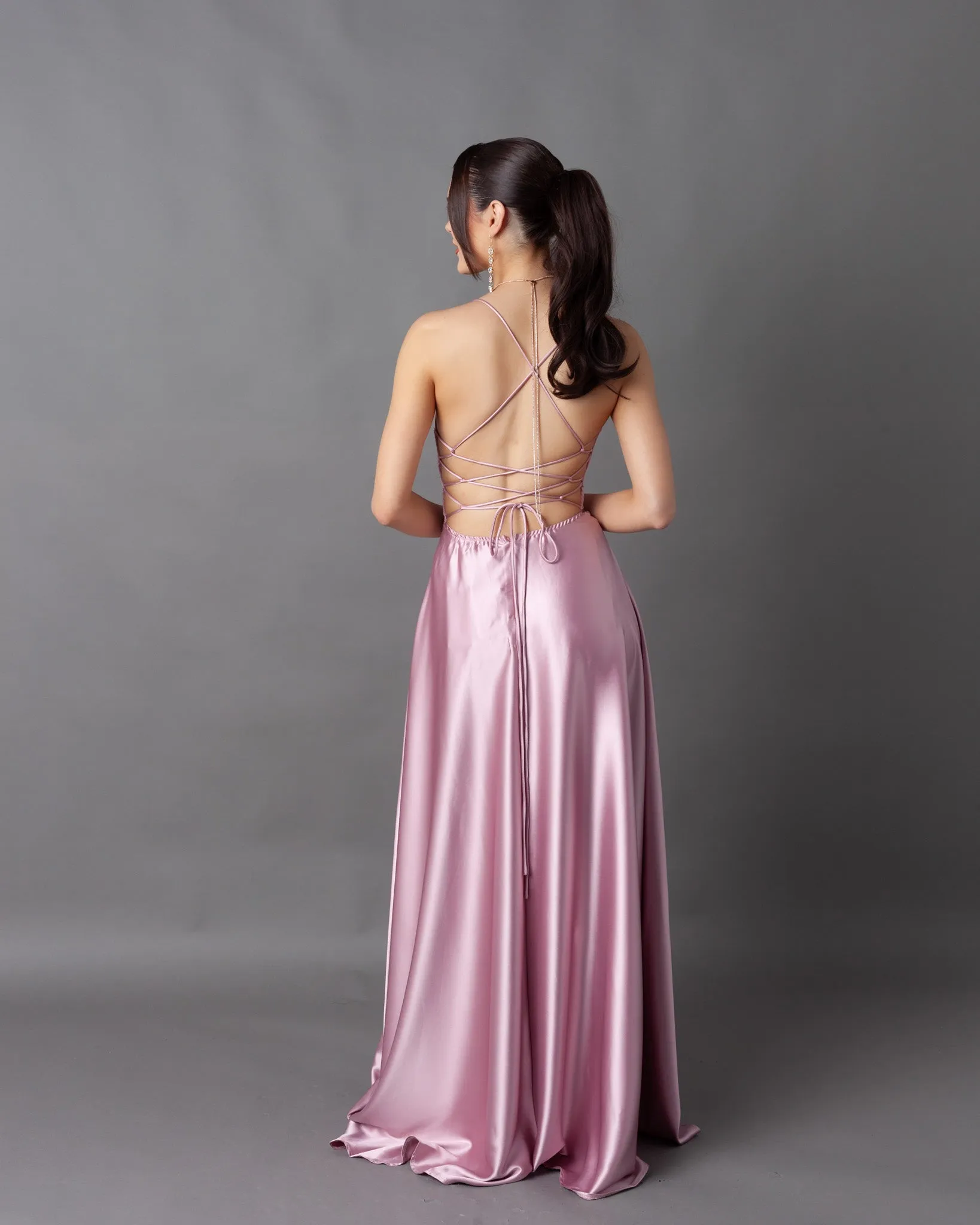 Hanoi Silky Maxi Dress   Thigh slit