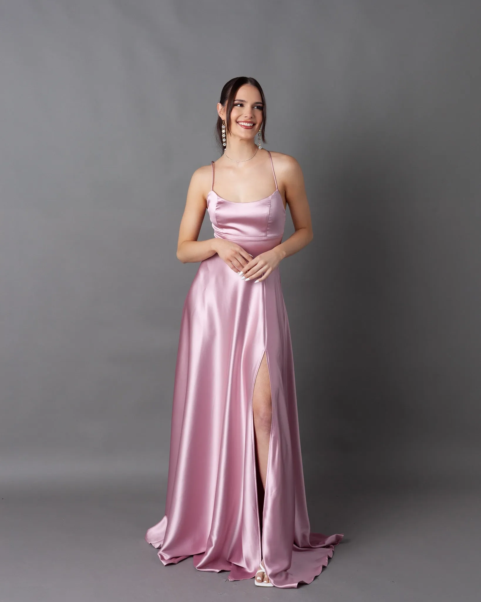 Hanoi Silky Maxi Dress   Thigh slit