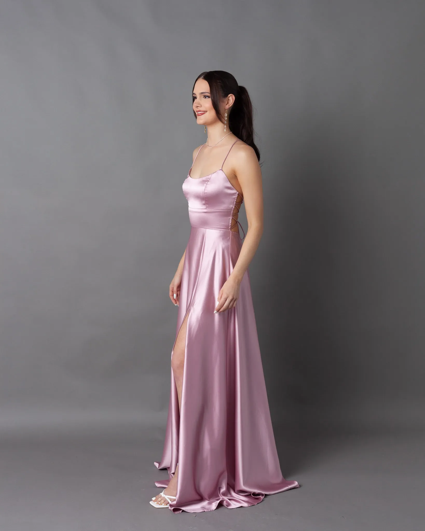 Hanoi Silky Maxi Dress   Thigh slit