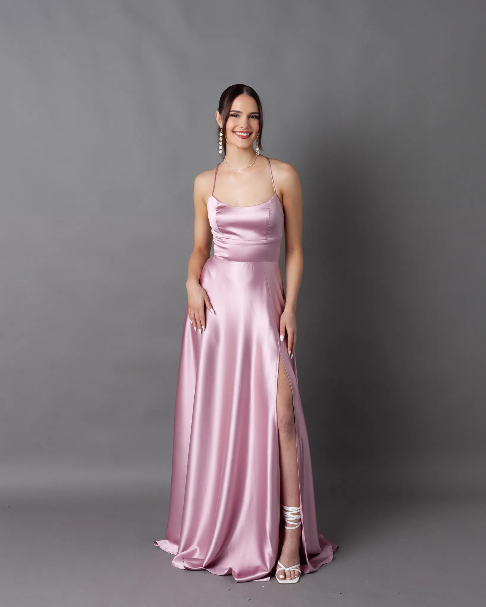 Hanoi Silky Maxi Dress   Thigh slit