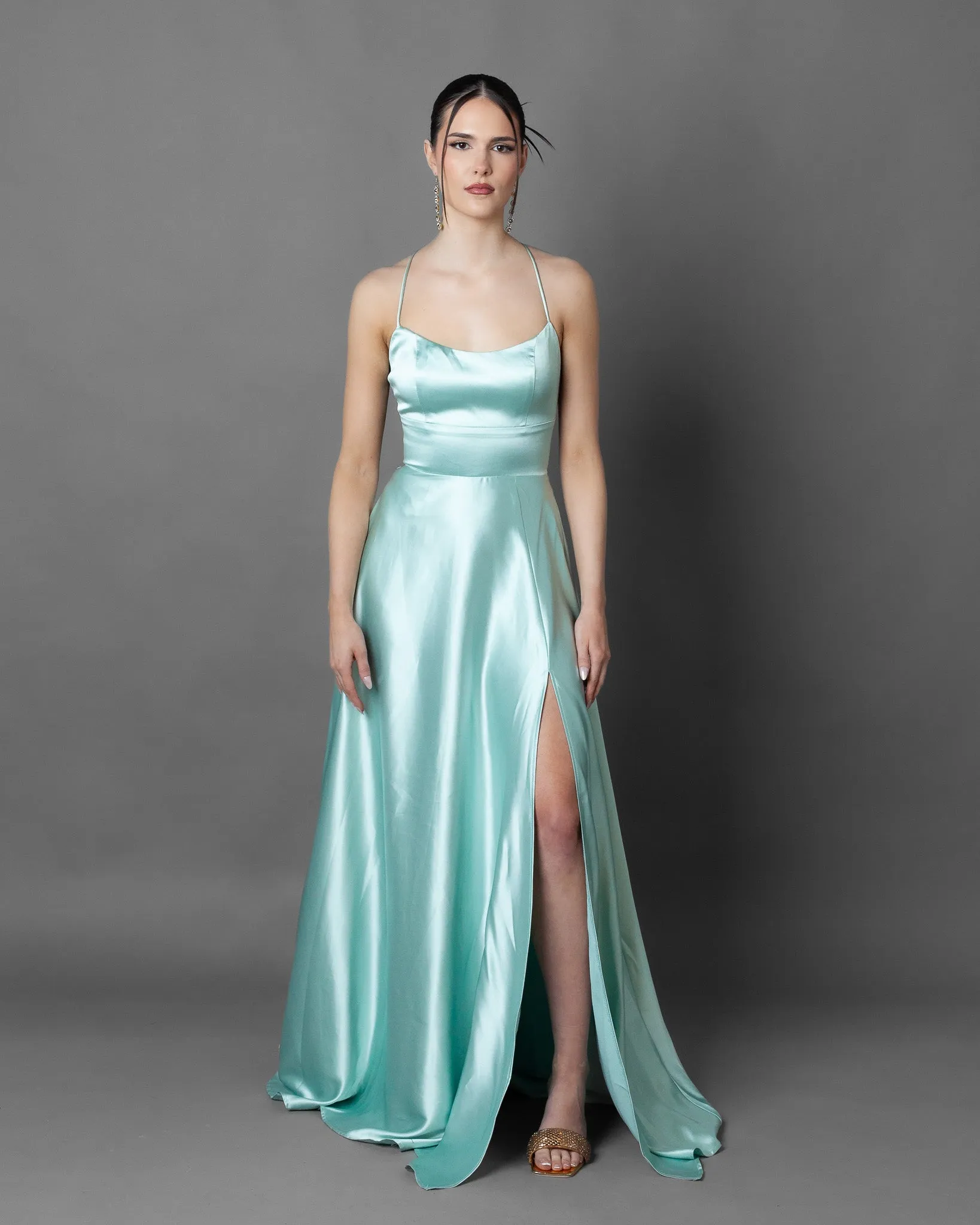 Hanoi Silky Maxi Dress   Thigh slit