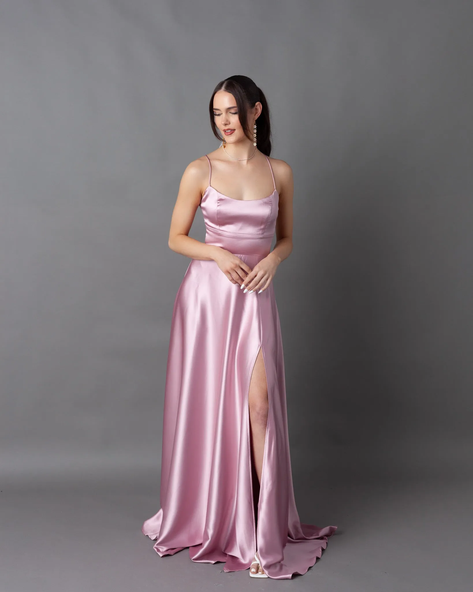 Hanoi Silky Maxi Dress   Thigh slit