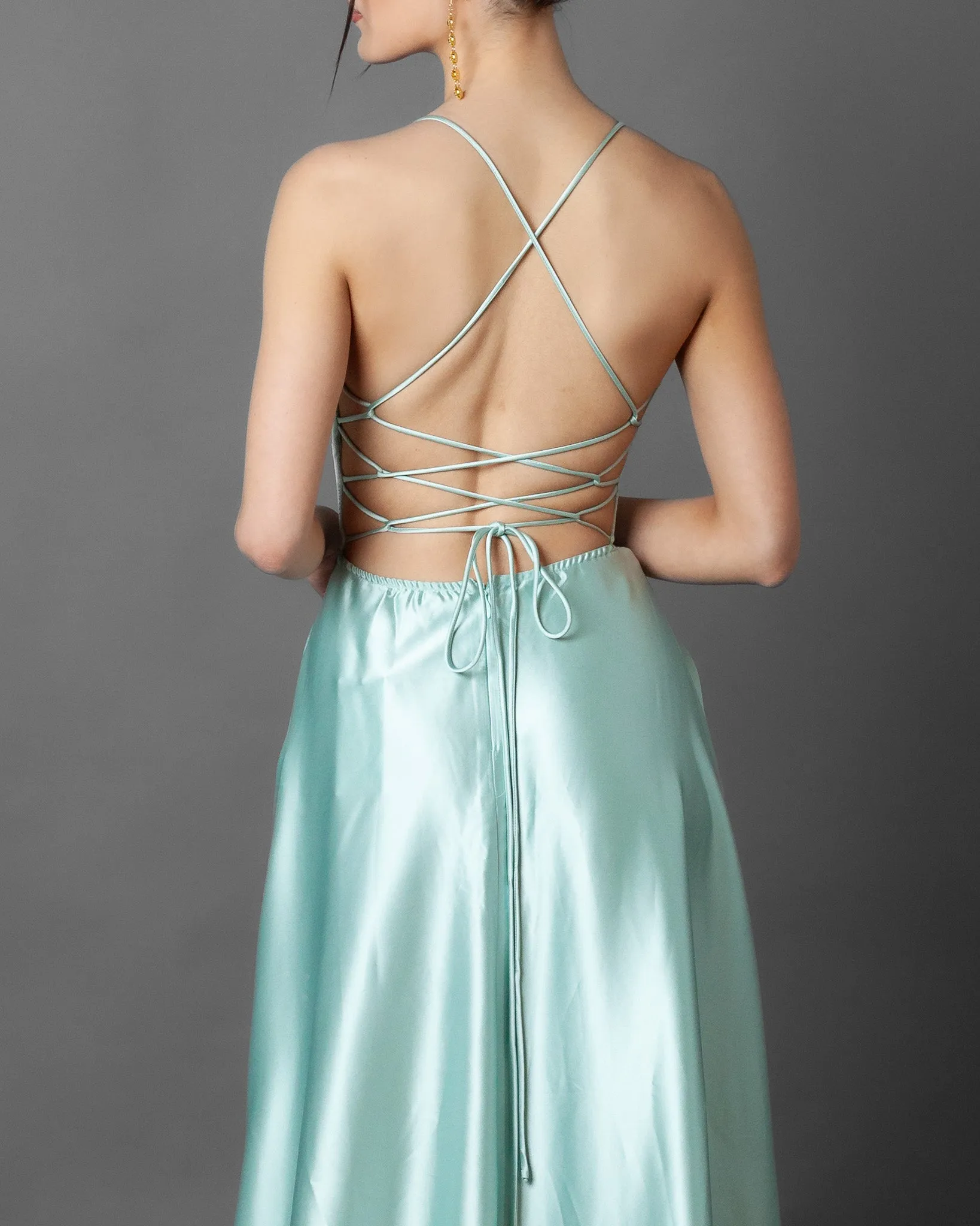Hanoi Silky Maxi Dress   Thigh slit