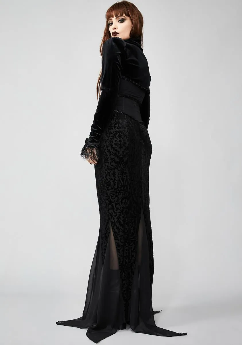 Haunted Wonderland Maxi Skirt