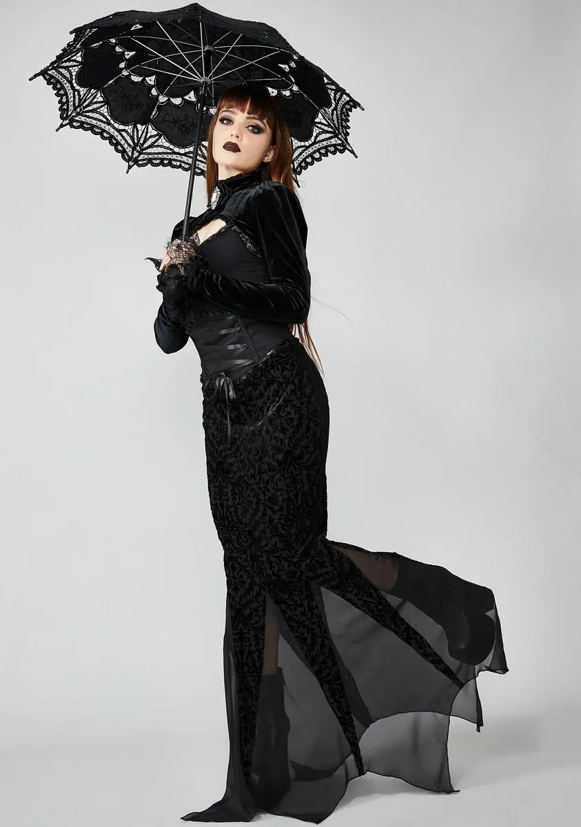 Haunted Wonderland Maxi Skirt
