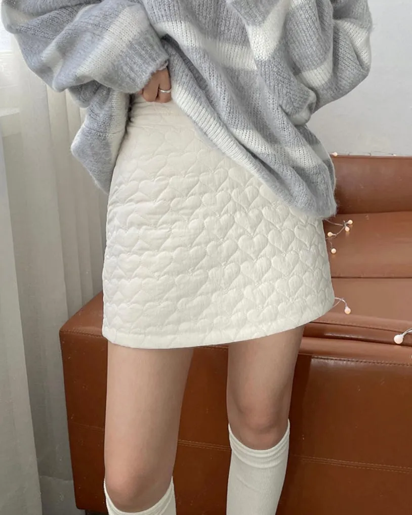 Heart Quilted Baning Skirt