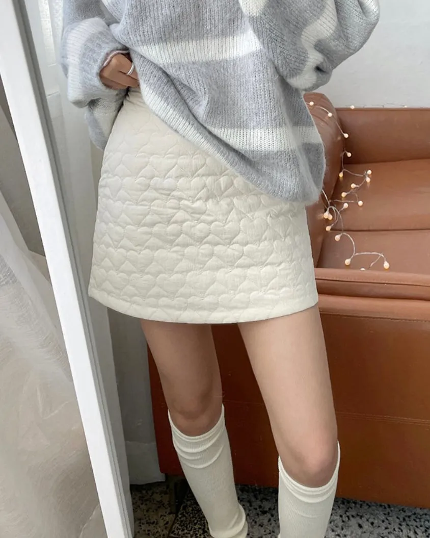 Heart Quilted Baning Skirt
