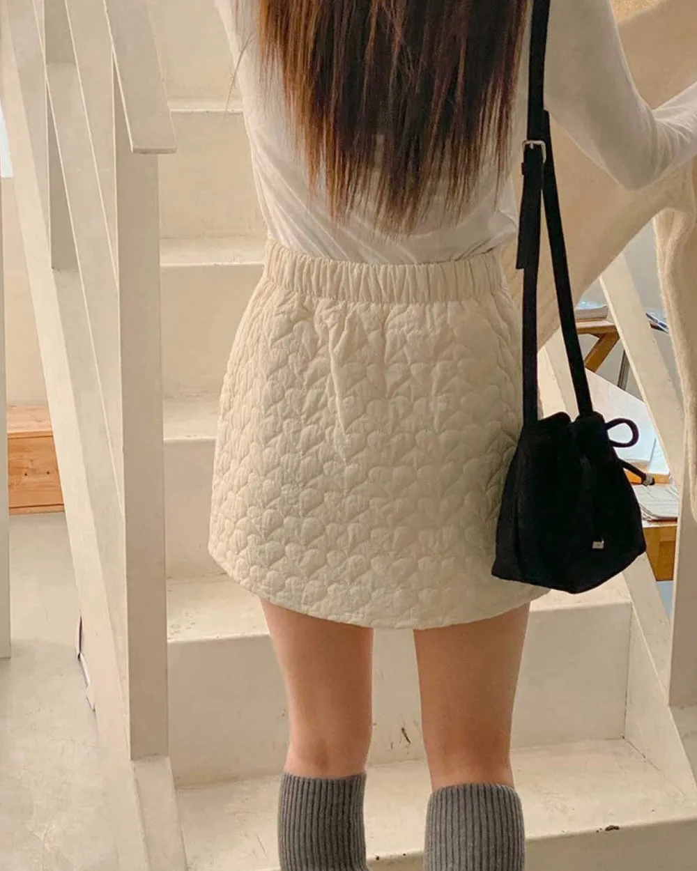 Heart Quilted Baning Skirt