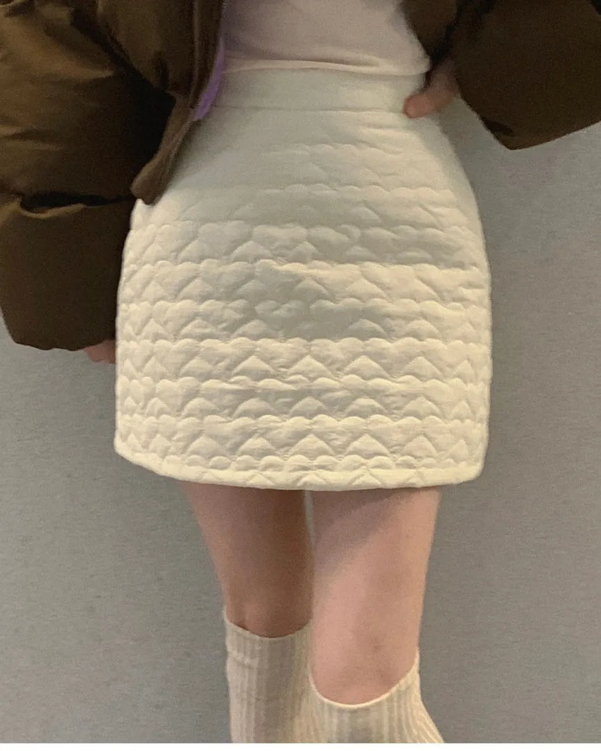 Heart Quilted Baning Skirt