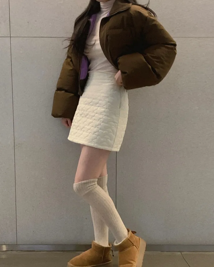 Heart Quilted Baning Skirt