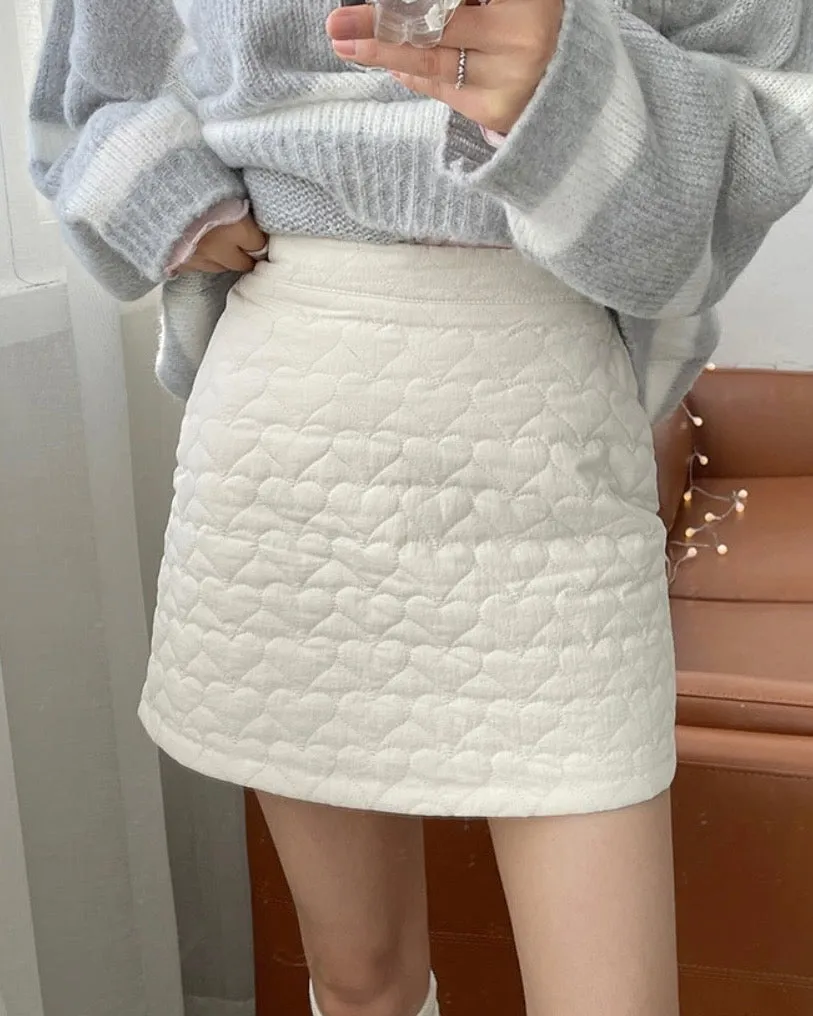 Heart Quilted Baning Skirt