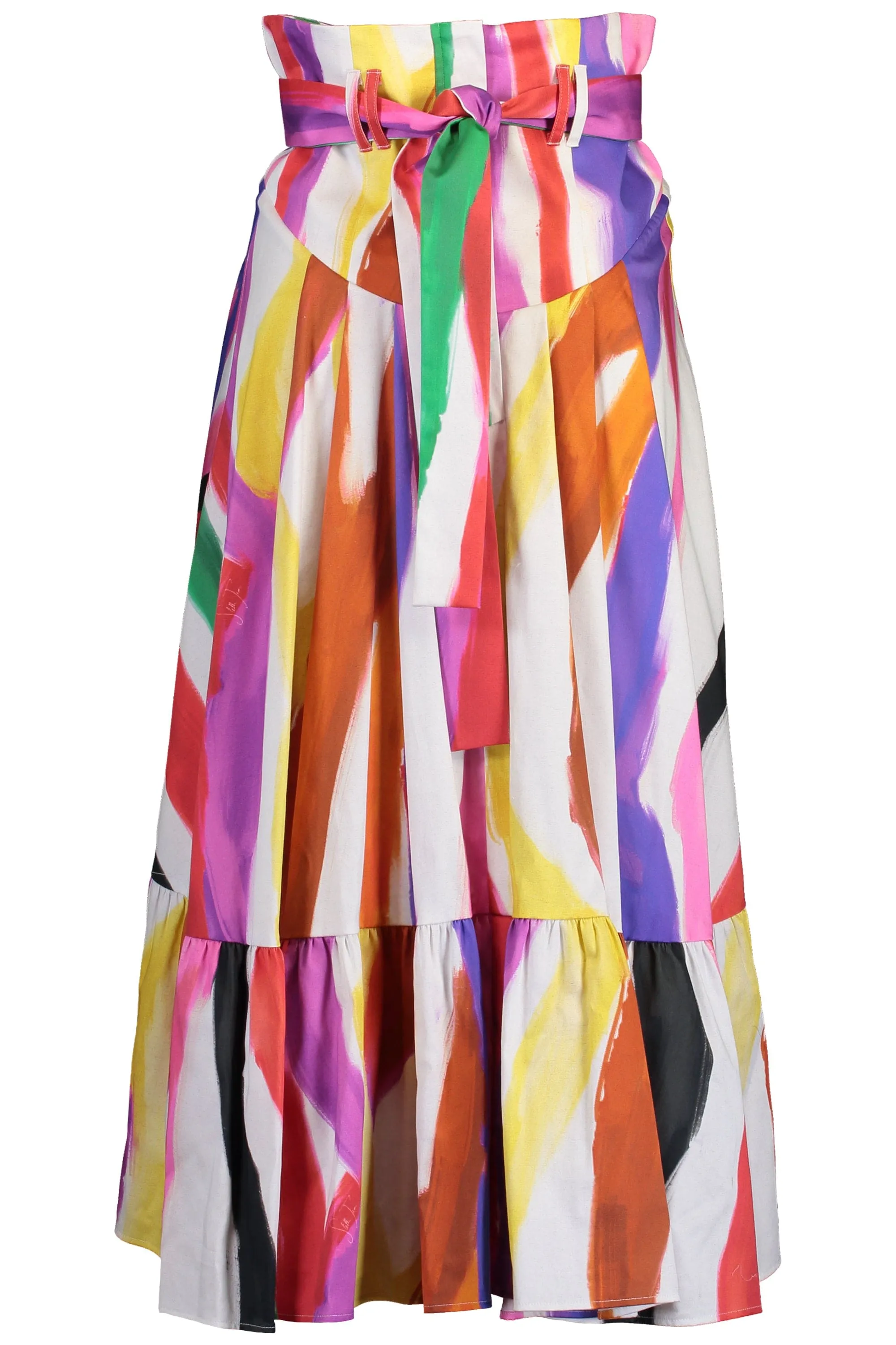 High Waist Printed Maxi Skirt