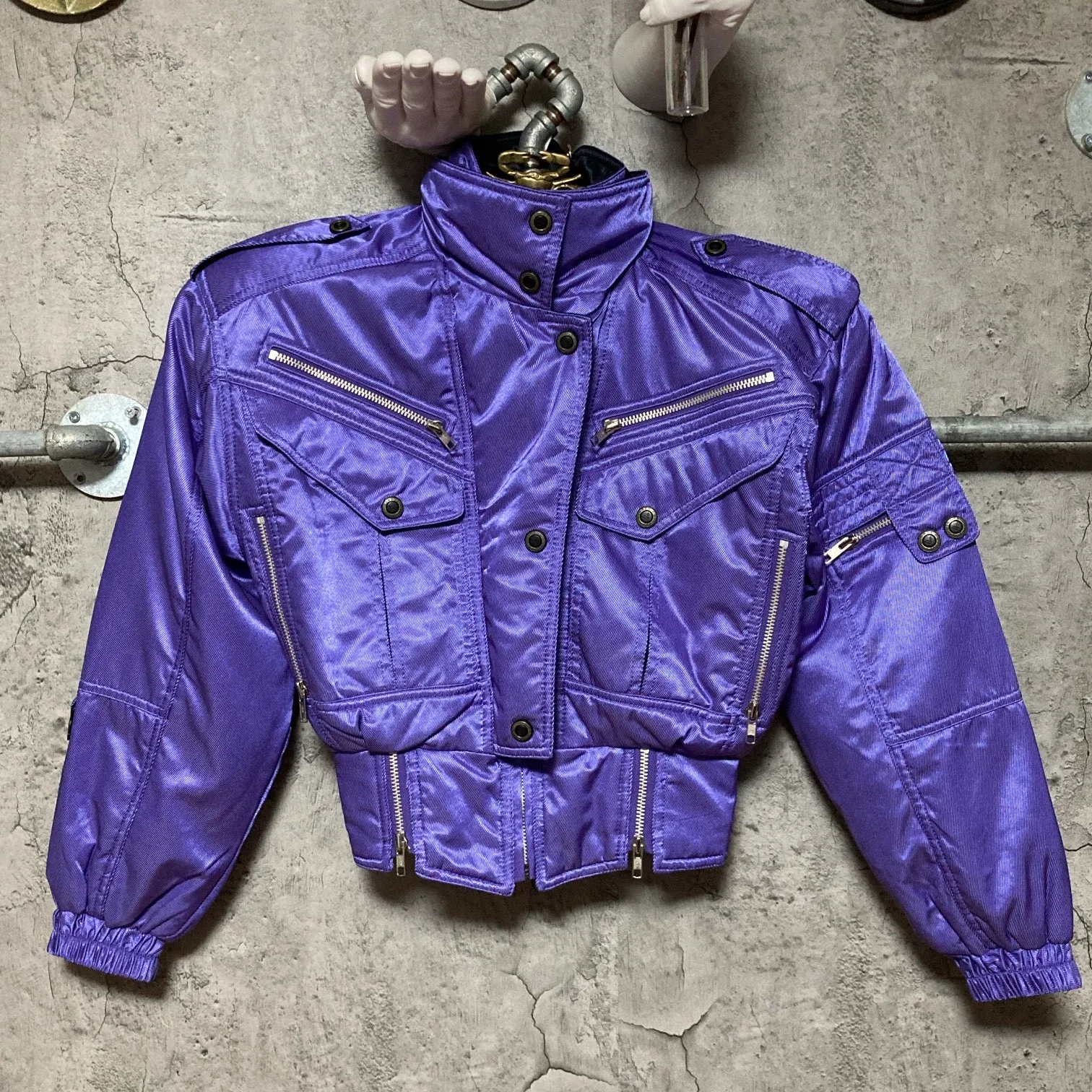 hooded ski jacket snowboard windex pro purple black