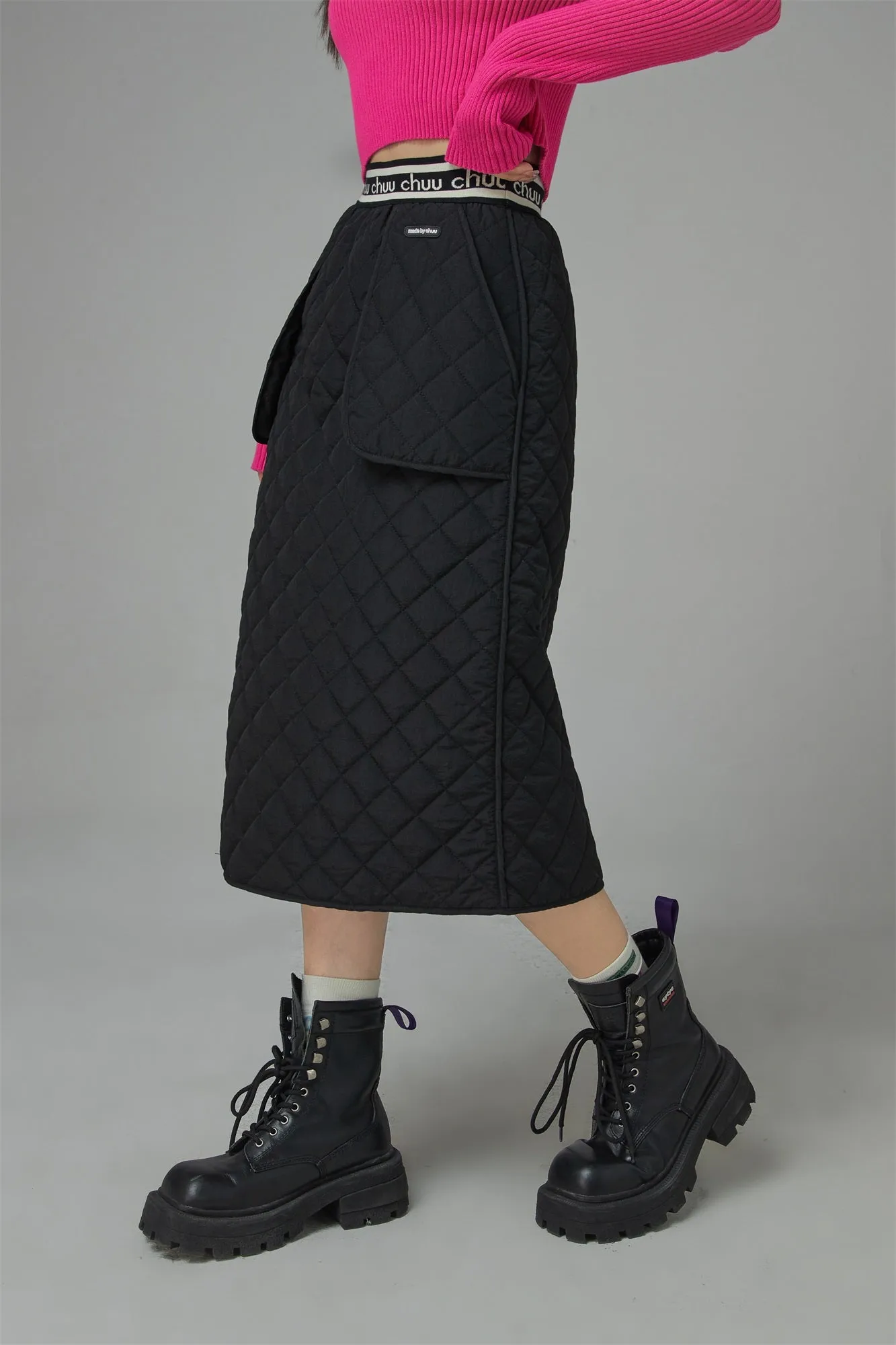 I Love This Record Quilted Skirt
