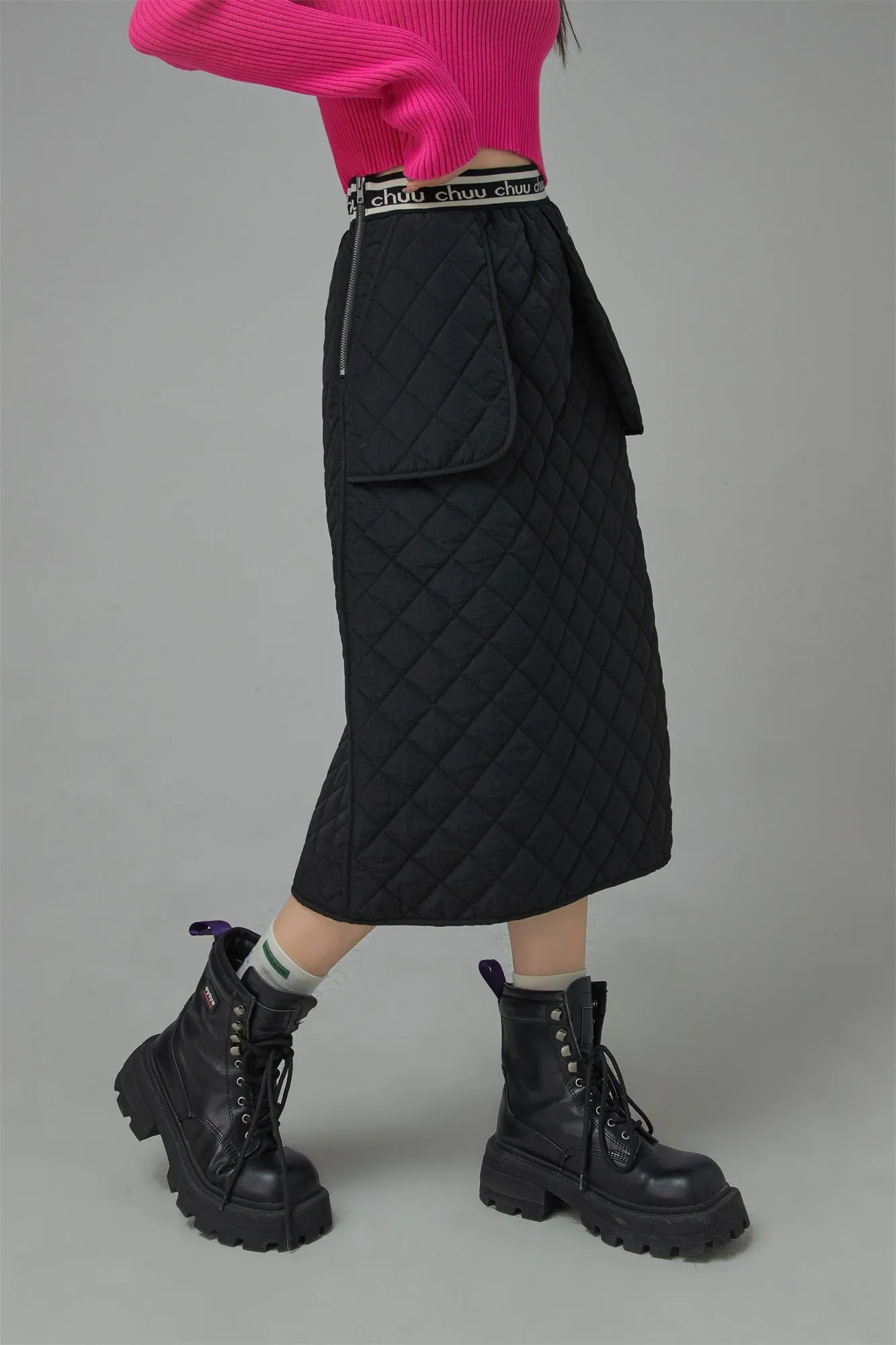 I Love This Record Quilted Skirt