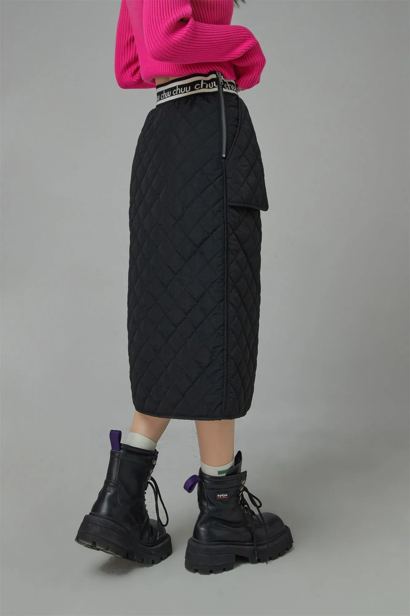 I Love This Record Quilted Skirt