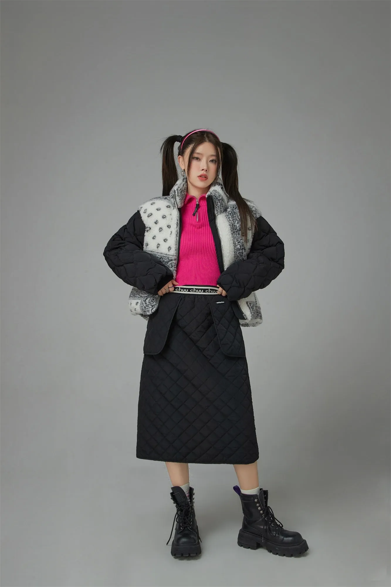 I Love This Record Quilted Skirt