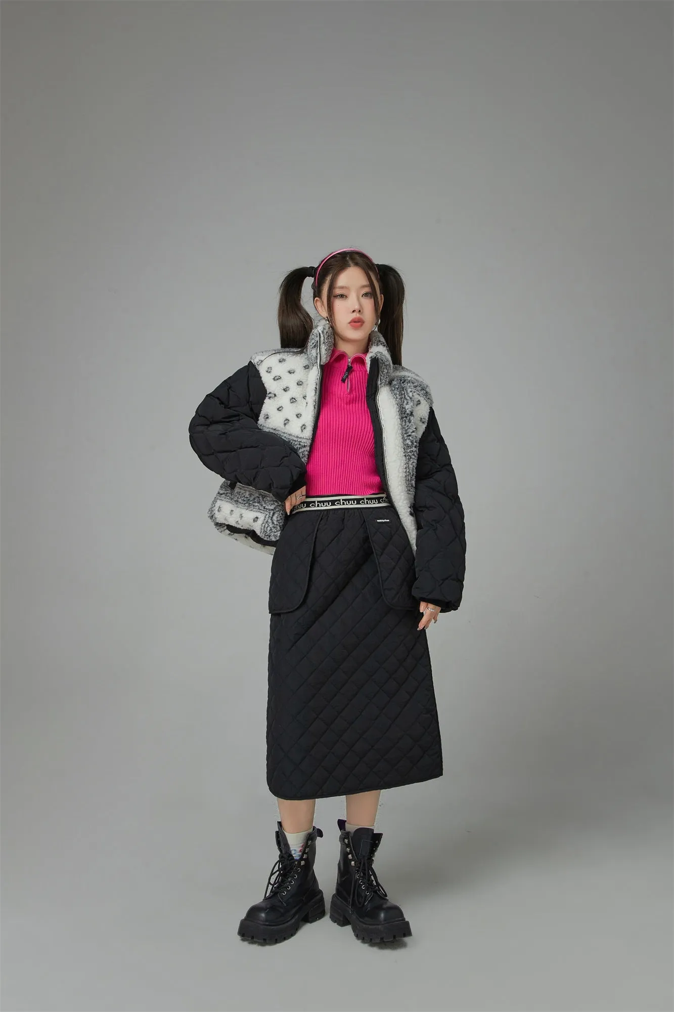 I Love This Record Quilted Skirt