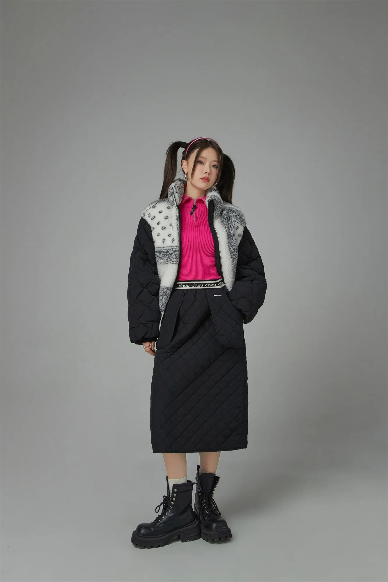 I Love This Record Quilted Skirt