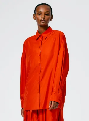 Italian Sporty Nylon Shirt with Cocoon Back