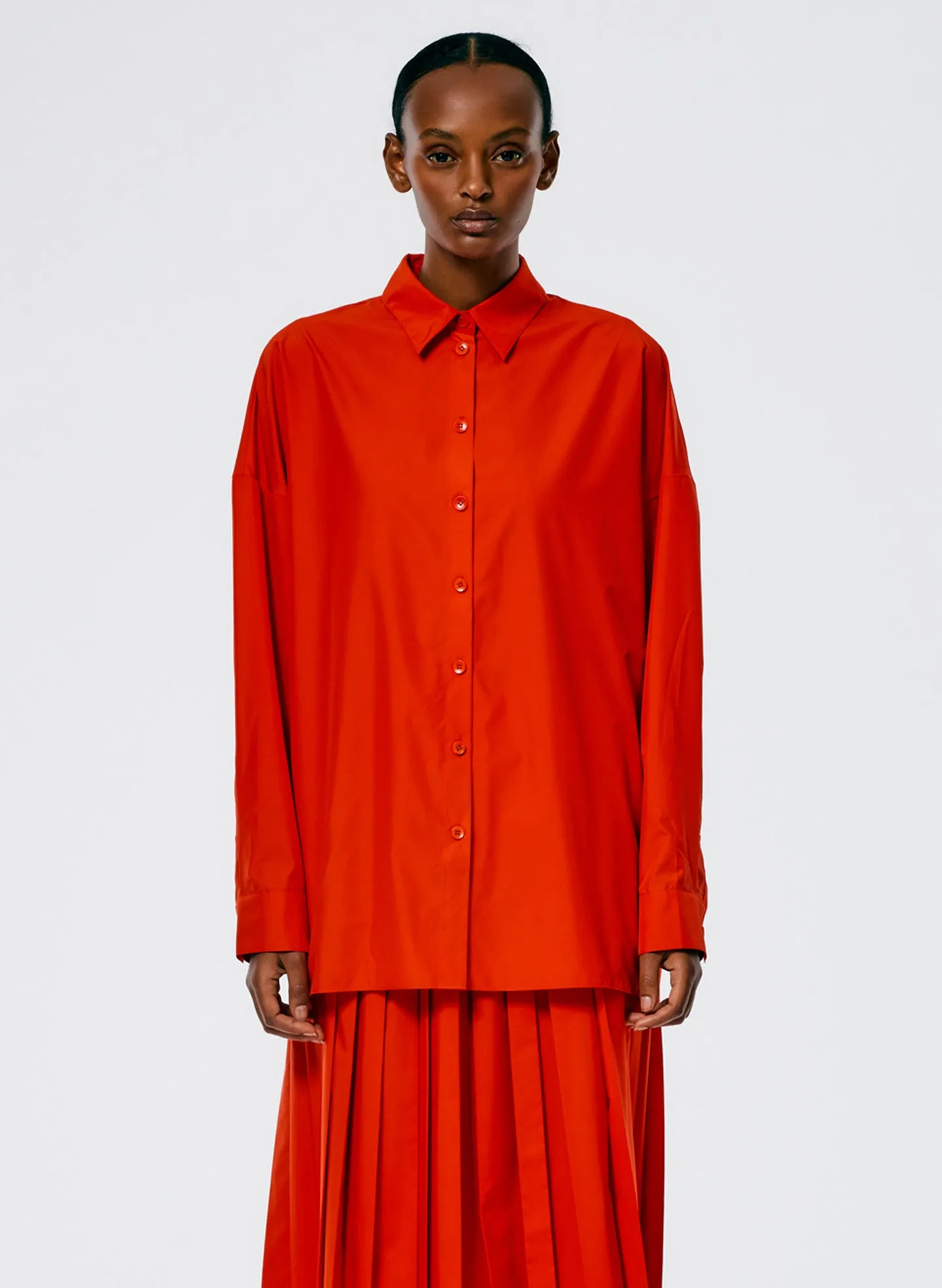 Italian Sporty Nylon Shirt with Cocoon Back