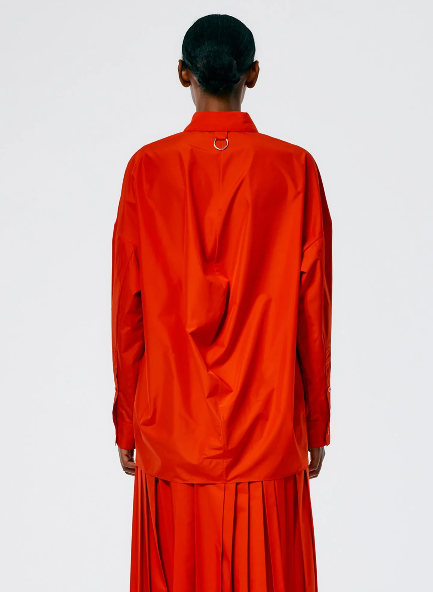 Italian Sporty Nylon Shirt with Cocoon Back
