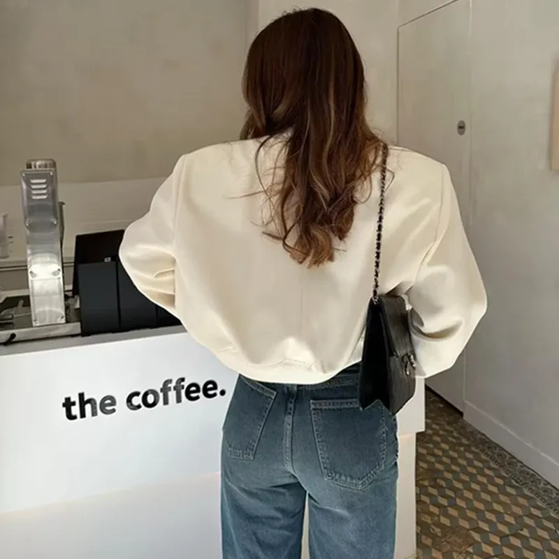 Ivyshape | Casual Bomber Jacket In Short Form