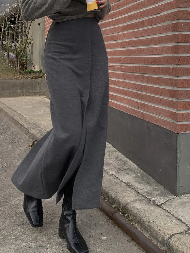 Ivyshape | Chic Maxi Skirt for Women In Fall Look