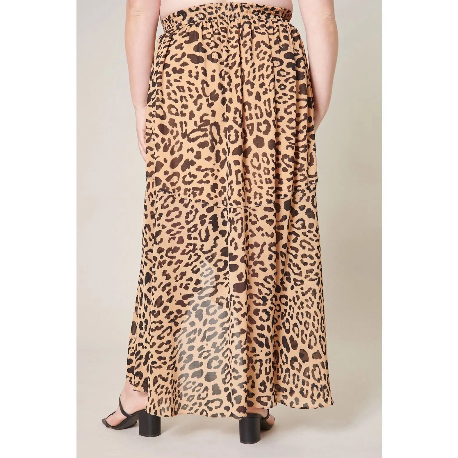 Java Leopard Midi Skirt
